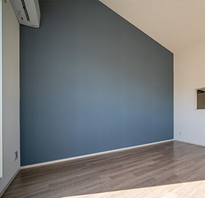 ブルーのアクセントクロス