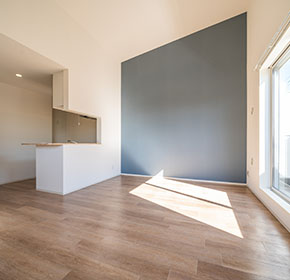 ブルーのアクセントクロス