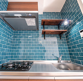 タイル張りキッチン